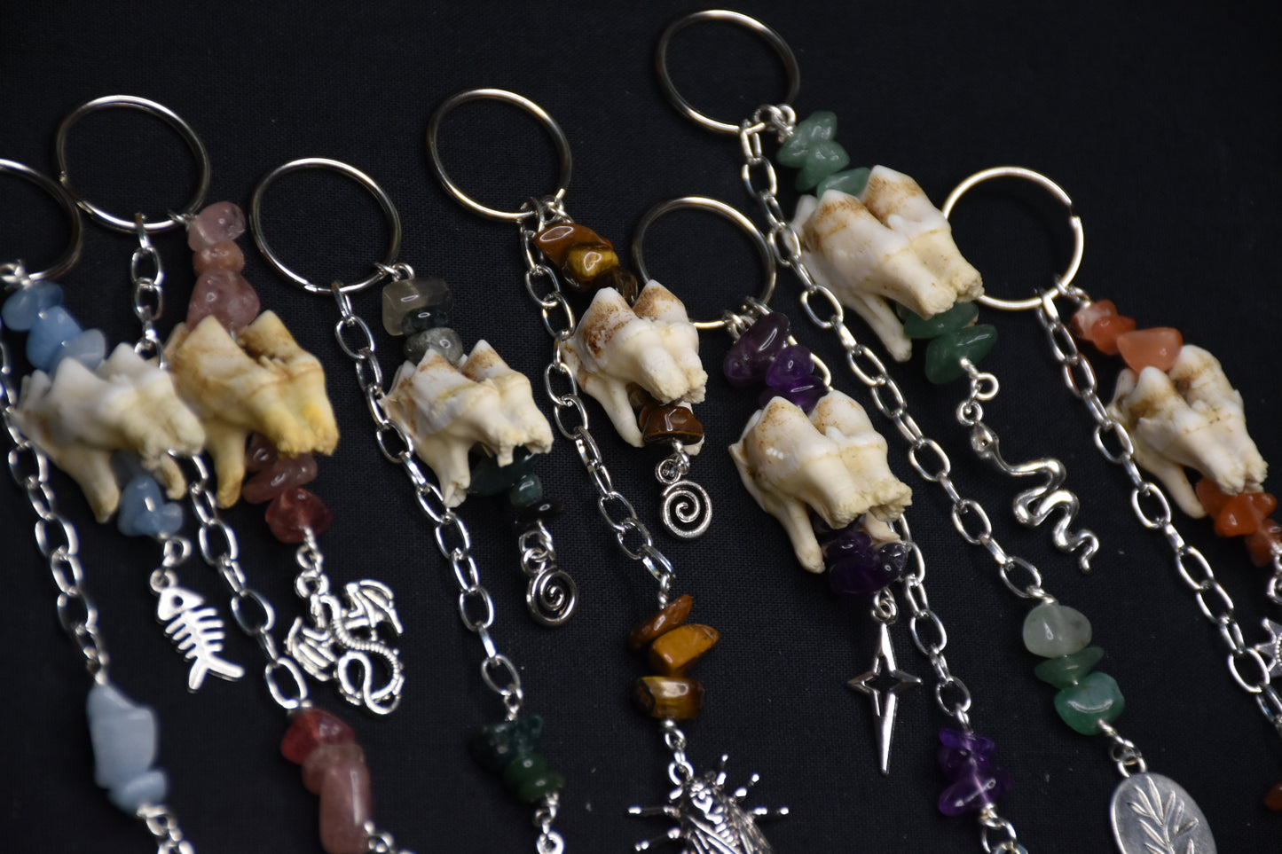 Crystal and tooth bagcharm