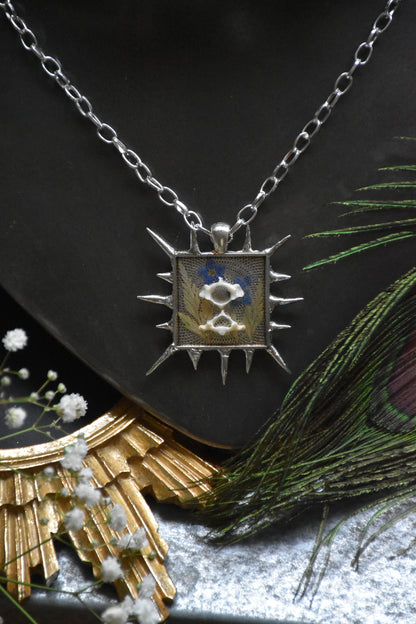 Soldered rat bone flower necklaces