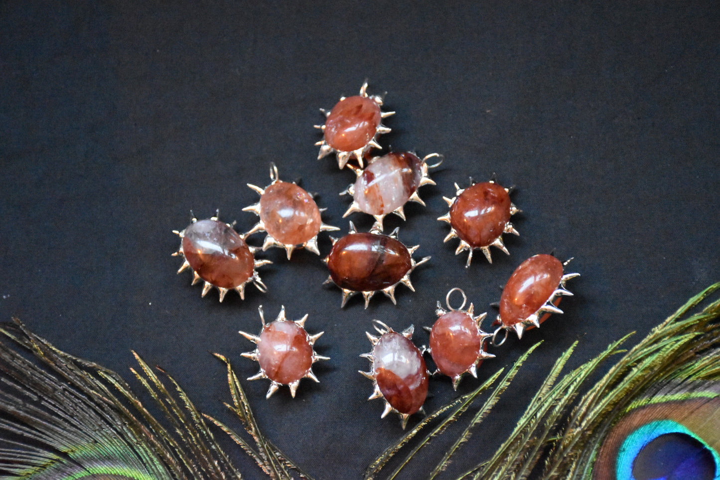 Sunburst crystal necklace