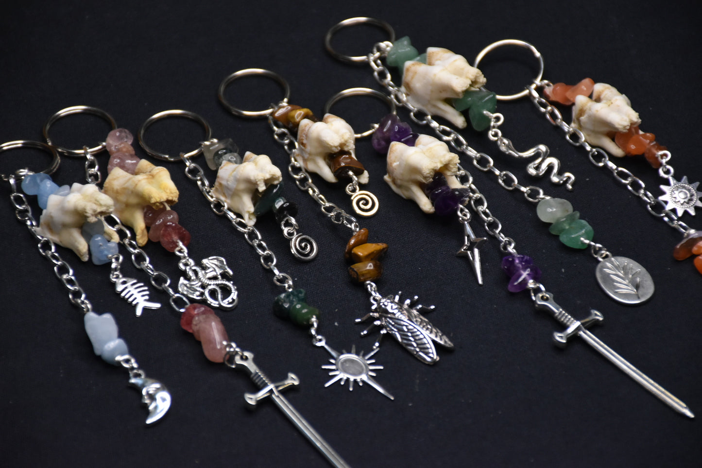 Crystal and tooth bagcharm