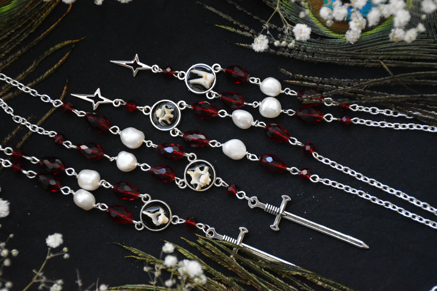 Vampire bone necklaces