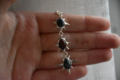 Moss agate star necklaces