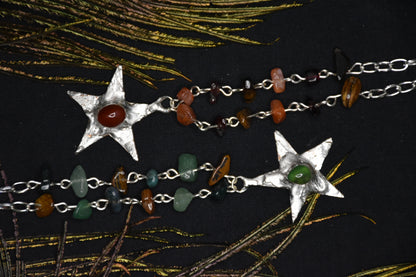 Soldered star crystal necklace