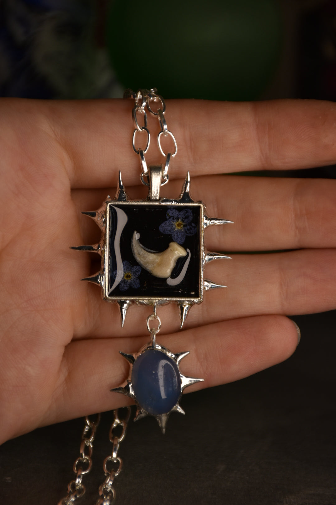 Blue blossom necklaces